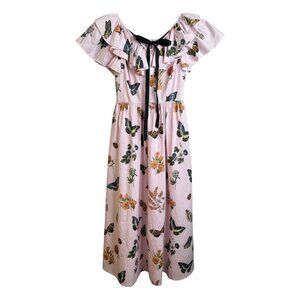 NEW Antonio Melani × Jennifer Sumko Jennifer Butterfly Ruffle Sleeve Dress Sz 4